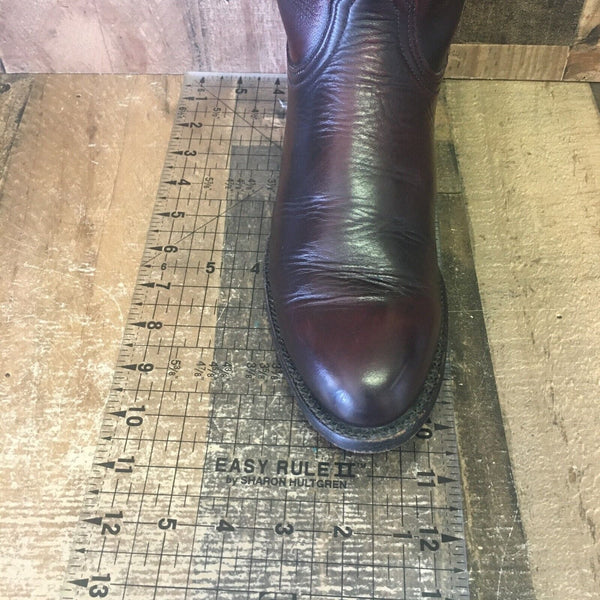 Lucchese 2000 Black Cherry T0083C2 Cowboy Boots Mens 7 D