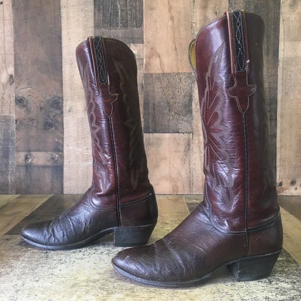 Lucchese P007424 Vintage Smooth Ostrich Cowboy Boots Womens 5.5 C