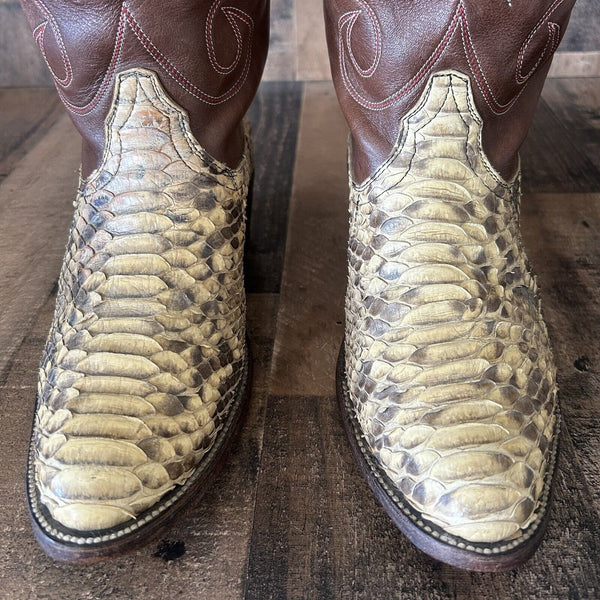 Champion Boot Co Vintage Snakeskin Cowboy Boots Mens 8.5 D