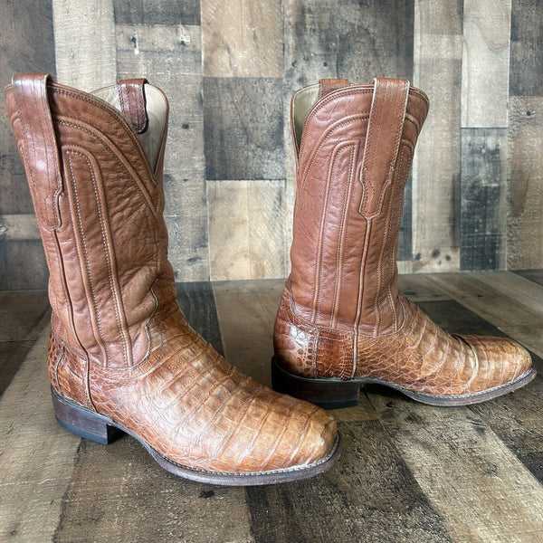 Tecovas Clayton Caiman Square Toe Cowboy Boots Mens 8.5 D