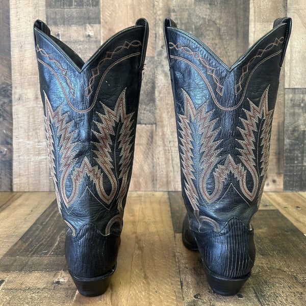 Tony Lama Vintage Teju Lizard Cowboy Boots Womens 5 B