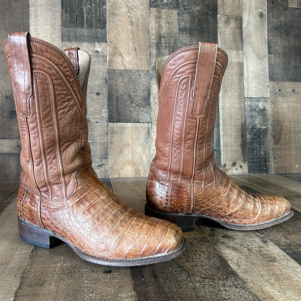 Tecovas Clayton Caiman Square Toe Cowboy Boots Mens 8.5 D