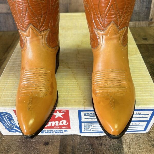 Tony Lama Vintage Gold Label Pointed Toe Cowboy Boots Womens 5 B