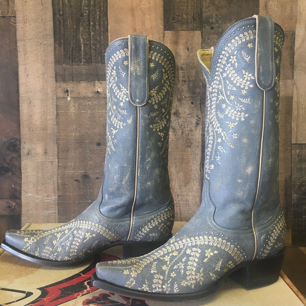 Old Gringo Yippee Kiyay Anya 13” YL344-3 Snip Toe Cowboy Boots Womens 7 B