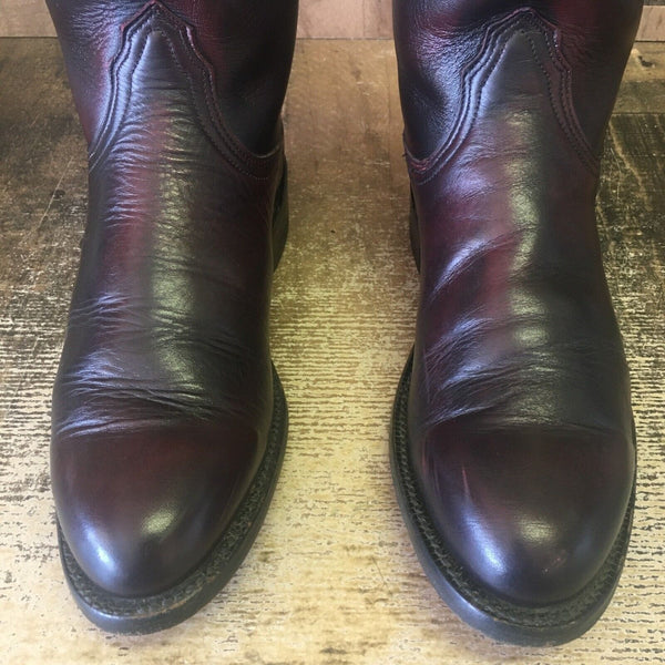 Lucchese 2000 Black Cherry T0083C2 Cowboy Boots Mens 7 D