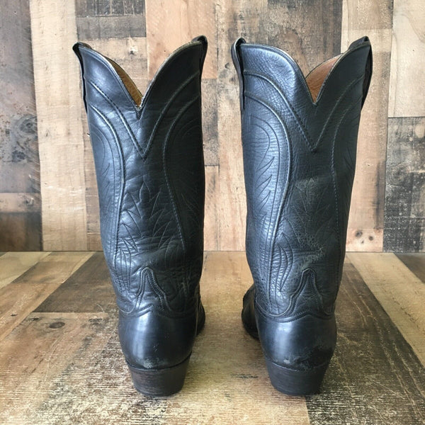 Lucchese P021924 Vintage Classic Black Cowboy Boots Mens 8 D