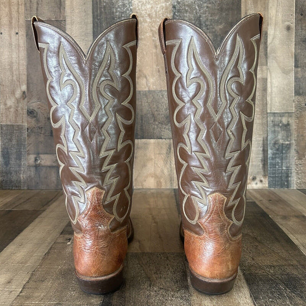 Tony Lama Vintage Gold Label Tall Cowboy Boots Mens 12.5 B