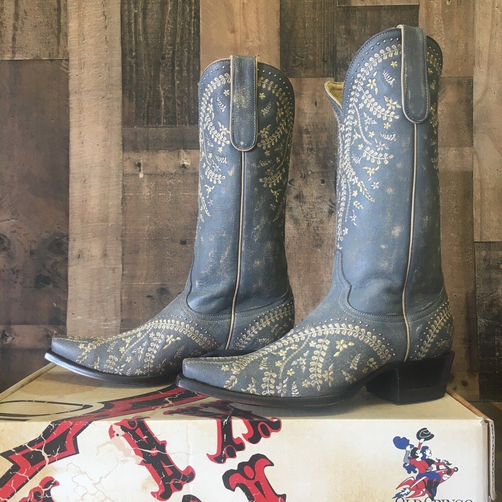 Old Gringo Yippee Kiyay Anya 13” YL344-3 Snip Toe Cowboy Boots Womens 7 B