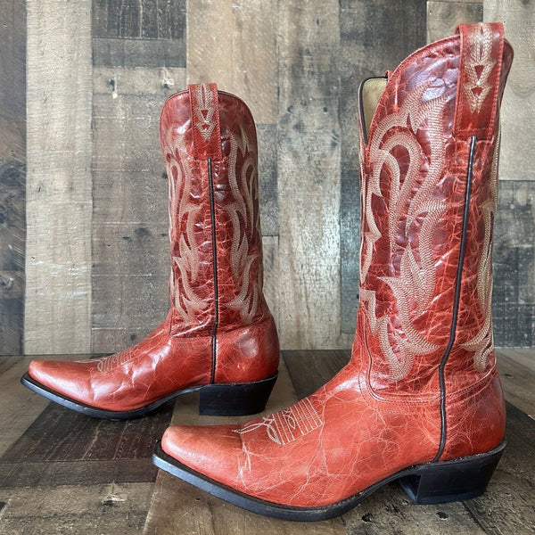 Shyanne Lucille Red Cowboy Boots Womens 7 B