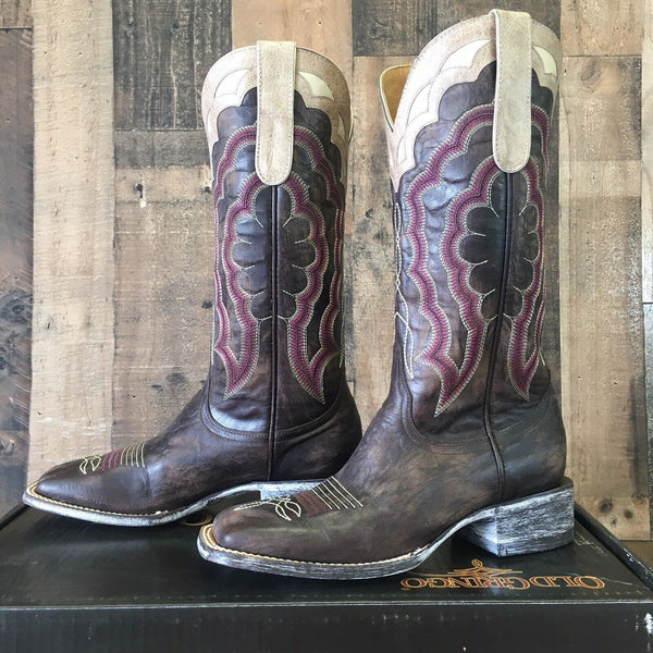 Old Gringo Reinna 13" LTL2870-3 Square Toe Cowboy Boots Womens 7 B