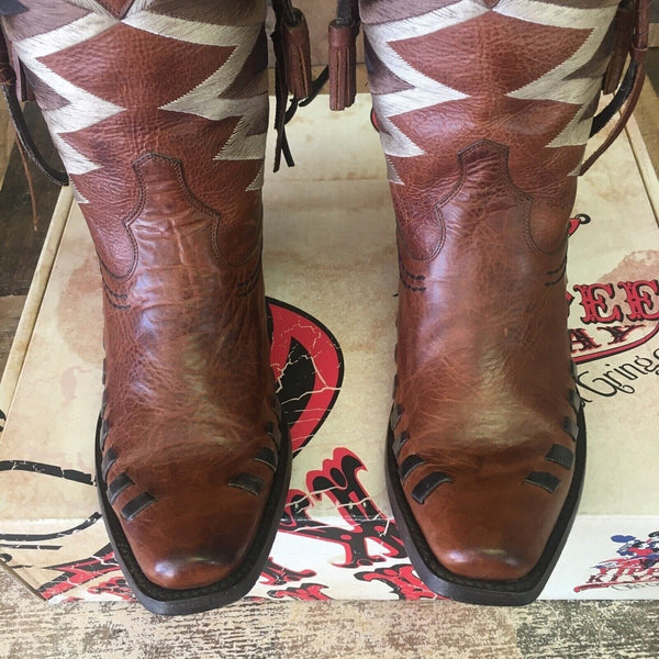 Old Gringo Yippee Kiyay YL254-1 Silver City 10” Cowboy Boots Womens 7 B