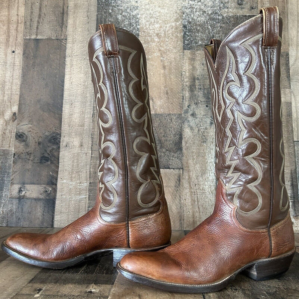 Tony Lama Vintage Gold Label Tall Cowboy Boots Mens 12.5 B