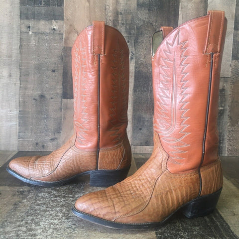 Cowtown Vintage Sharkskin Cowboy Boots Mens 10 D