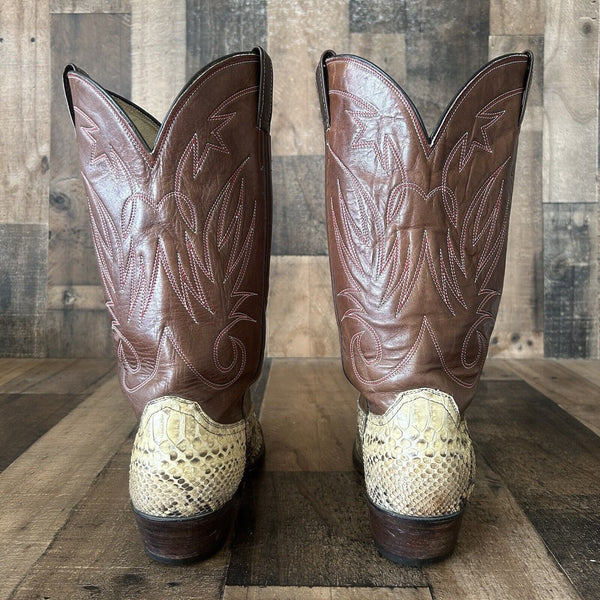 Champion Boot Co Vintage Snakeskin Cowboy Boots Mens 8.5 D