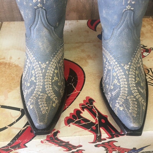 Old Gringo Yippee Kiyay Anya 13” YL344-3 Snip Toe Cowboy Boots Womens 7 B