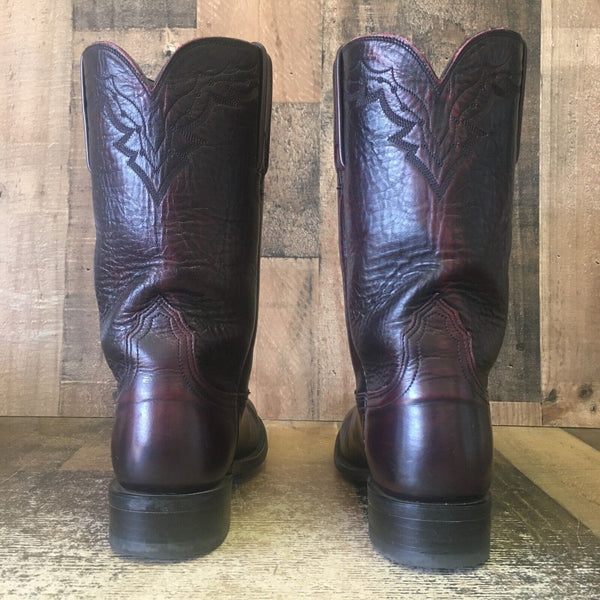 Lucchese 2000 Black Cherry T0083C2 Cowboy Boots Mens 7 D