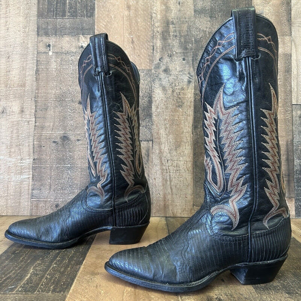 Tony Lama Vintage Teju Lizard Cowboy Boots Womens 5 B