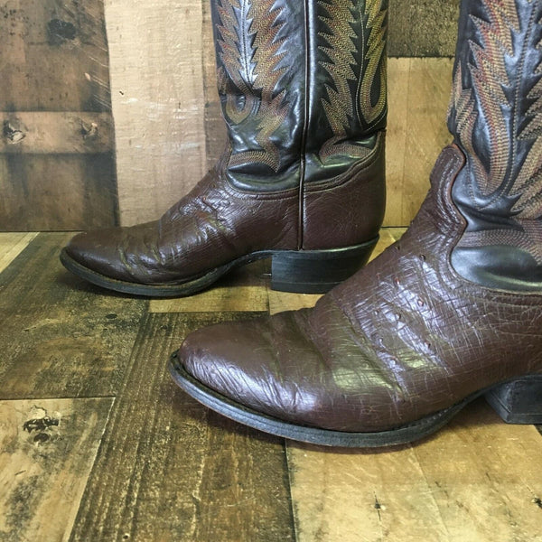 Tony Lama Vintage Smooth Ostrich Cowboy Boots Mens 7.5 D