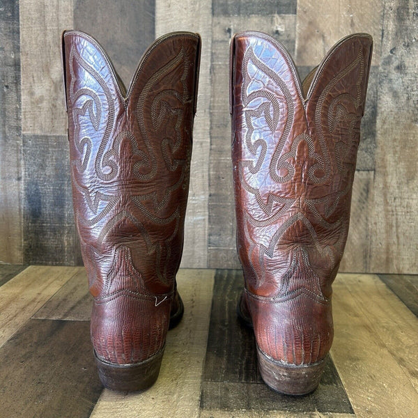 Lucchese Teju Lizard Cowboy Boots Mens 7.5 D