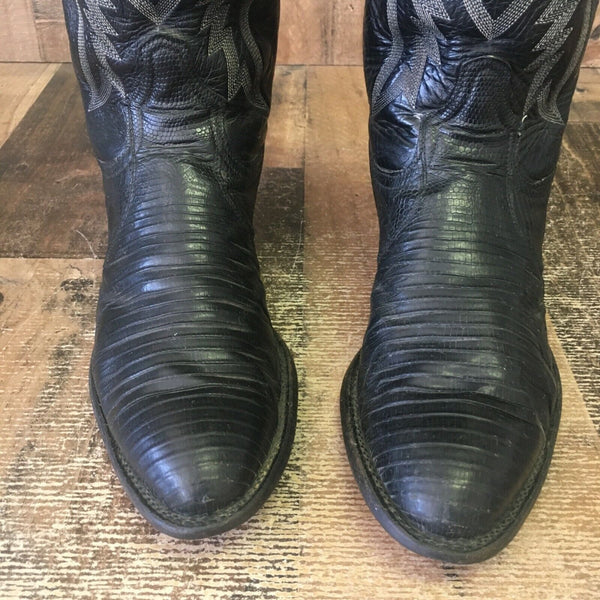 Tony Lama Vintage Teju Lizard Cowboy Boots Mens 8 E