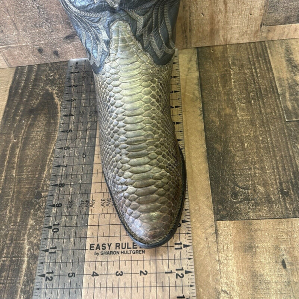 Tony Lama Vintage Gold Label Snakeskin Cowboy Boots Mens 9 D