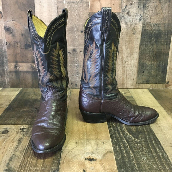 Tony Lama Vintage Smooth Ostrich Cowboy Boots Mens 7.5 D