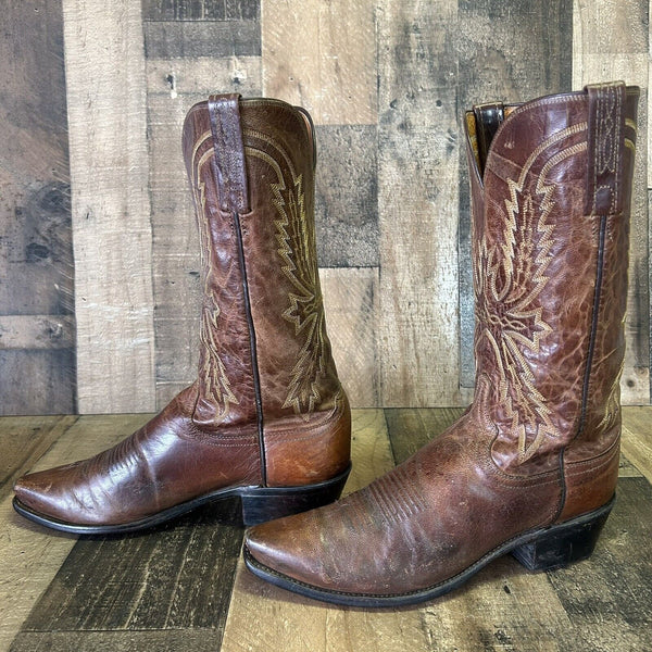 Lucchese N1547 Mad Dog 1883 Snip Toe Cowboy Boots Mens 8.5 D