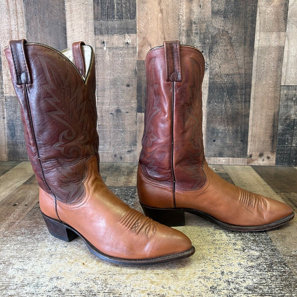 Dan Post 16782 Vintage Brown Extra Wide Cowboy Boots Mens 12 EW