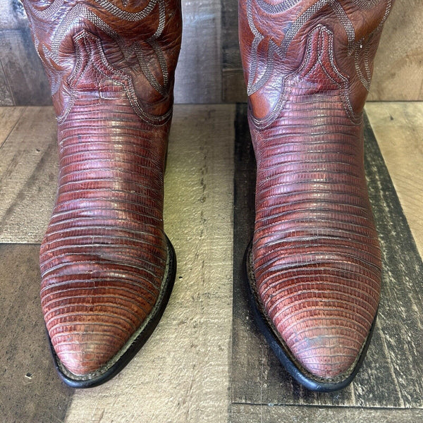 Lucchese Teju Lizard Cowboy Boots Mens 7.5 D