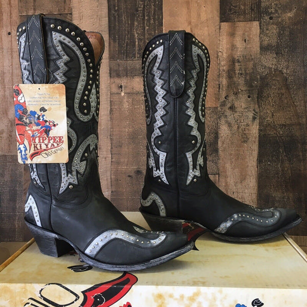 Old Gringo YL381-1 Yippee Kiyay Winston 13" Studded Cowboy Boots Womens 7 B