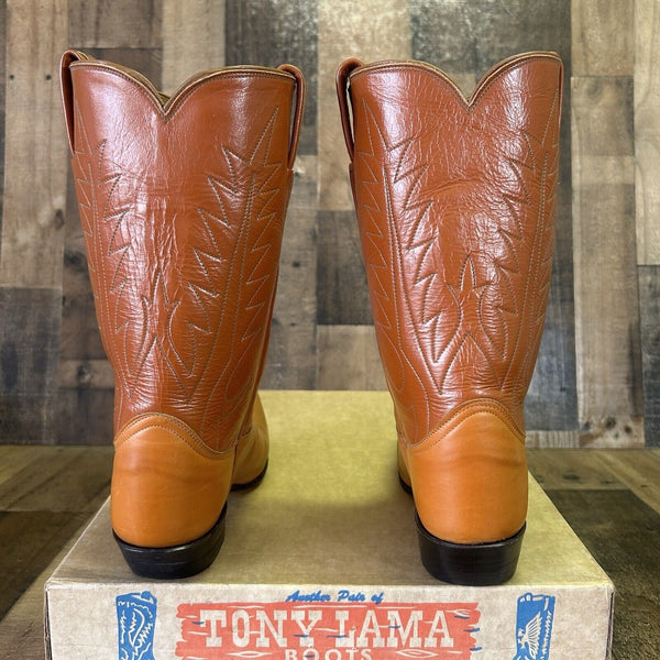 Tony Lama Vintage Gold Label Pointed Toe Cowboy Boots Womens 6.5 C