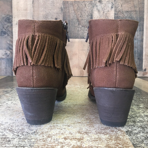 Old Gringo Brown Ankle Tassel Cowboy Boots Womens 7.5 B