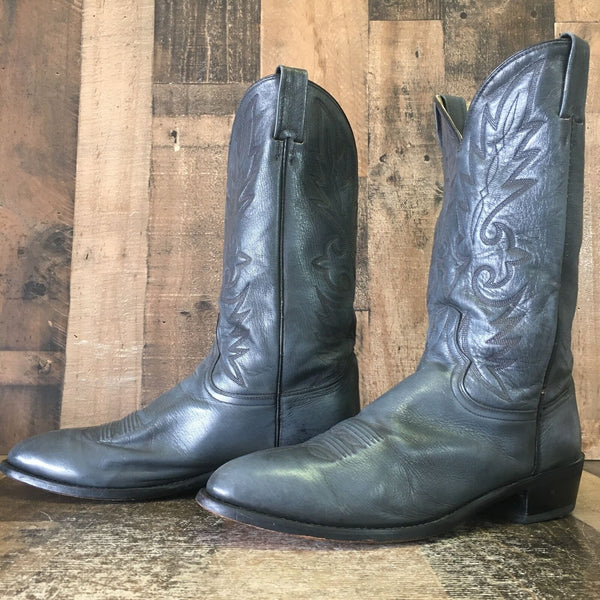 Dan Post 2113R Extra Wide Gray Cowboy Boots Mens 11.5 EW