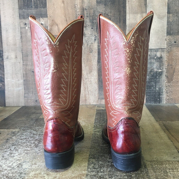 Tony Lama Vintage Eel Gold Label Good Year Sole Cowboy Boots Mens 8 D