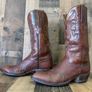 Lucchese Teju Lizard Cowboy Boots Mens 7.5 D