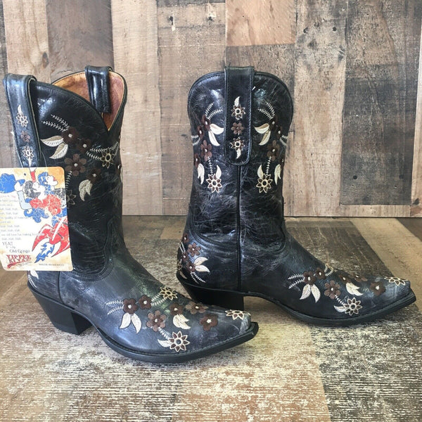 Old Gringo Yippee Kiyay 45434 Flower Floral Cowboy Boots Womens 7 B