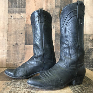 Lucchese P021924 Vintage Classic Black Cowboy Boots Mens 8 D