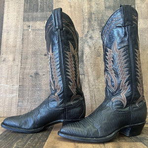 Tony Lama Vintage Teju Lizard Cowboy Boots Womens 5 B