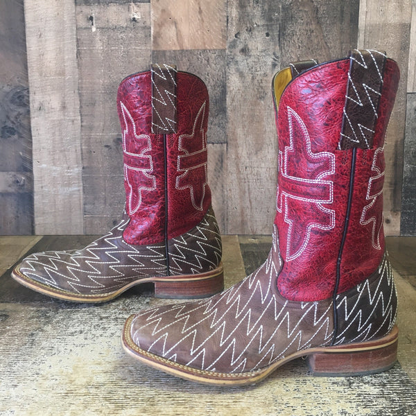 Tin Haul Lightning Lucy Square Toe Cowboy Boots Mens 8.5 D