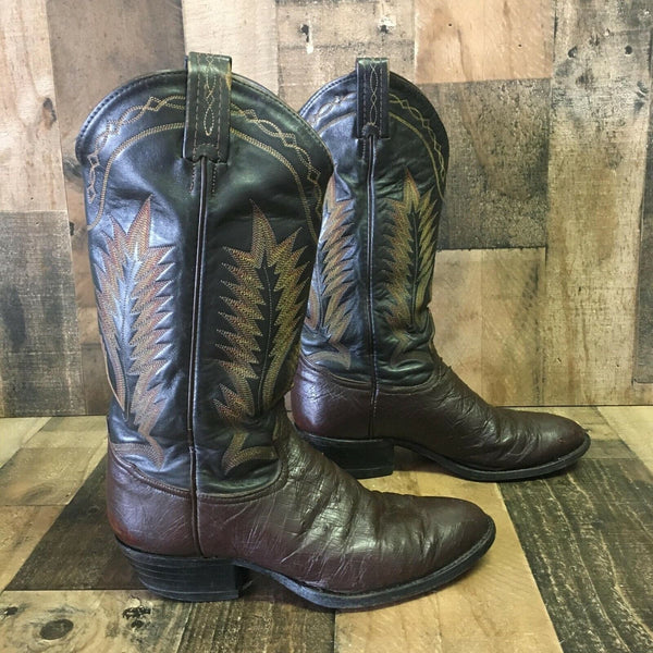 Tony Lama Vintage Smooth Ostrich Cowboy Boots Mens 7.5 D