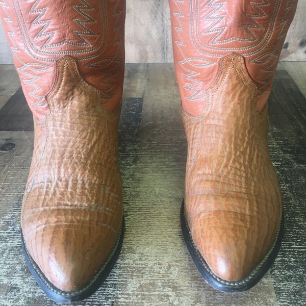 Cowtown Vintage Sharkskin Cowboy Boots Mens 10 D