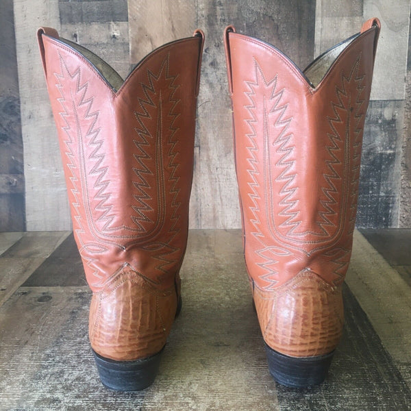 Cowtown Vintage Sharkskin Cowboy Boots Mens 10 D