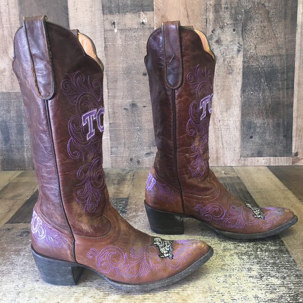 Old Gringo TCU Gameday Cowboy Boots Womens 7 B