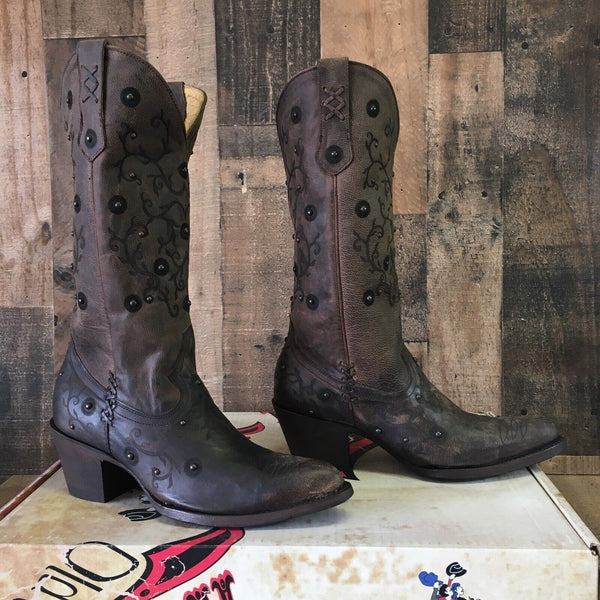 Old Gringo Yippee Kiyay YL214-1 Merary 13" Studded Cowboy Boots Womens 7 B