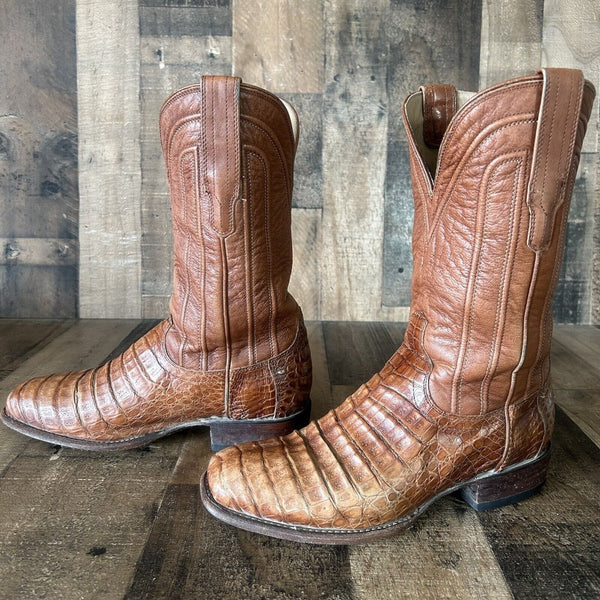 Tecovas Clayton Caiman Square Toe Cowboy Boots Mens 8.5 D