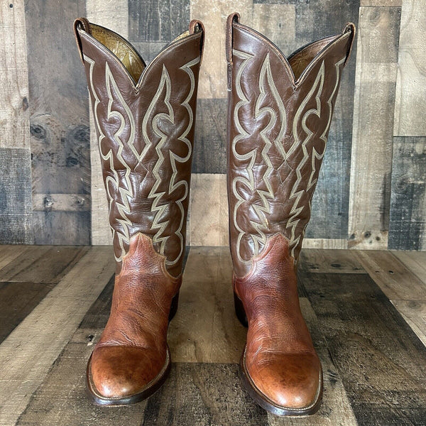 Tony Lama Vintage Gold Label Tall Cowboy Boots Mens 12.5 B