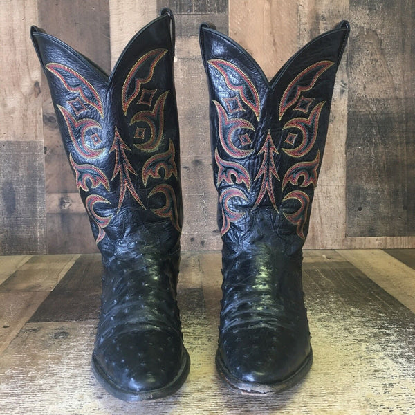 Justin 8933 Full Quill Ostrich Cowboy Boots Mens 11 D