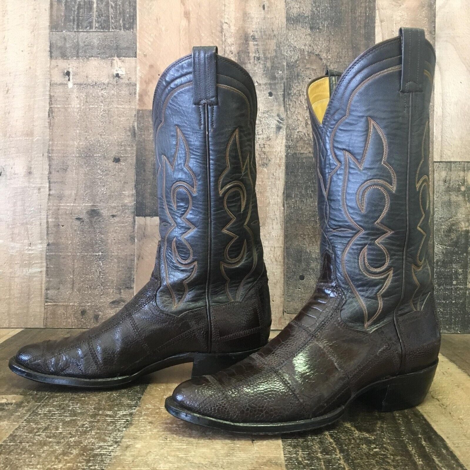 Panhandle Slim Vintage Ostrich Leg Cowboy Boots Womens 9.5 B