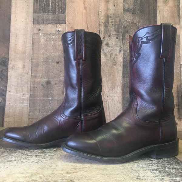 Lucchese 2000 Black Cherry T0083C2 Cowboy Boots Mens 7 D