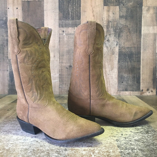 Nocona Full Suede Cowboy Boots Mens 9 E